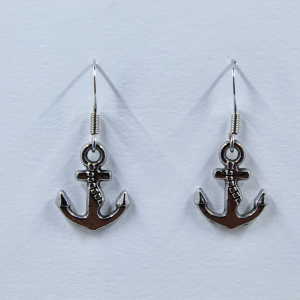 Silver Anchor of Hope Dangle Earrings