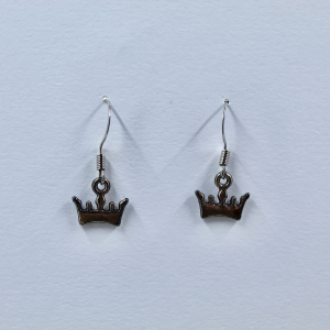 Minimalist Tiara Charm Earrings