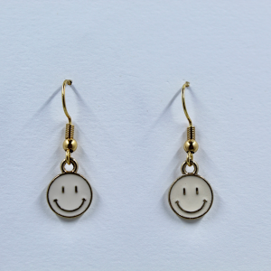 Retro Happy Face Drop Earrings