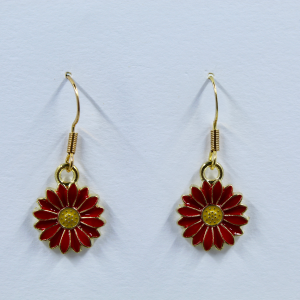 Golden Daisy Charm Earrings