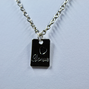 Sentiment Tag Pendant Necklace