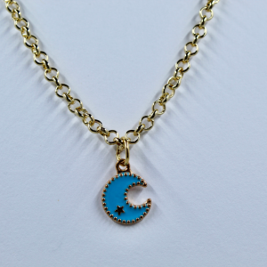 Dreamy Crescent Moon & Star Necklace