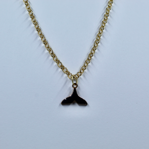 Ocean Wave Whale Tail Necklace