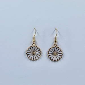 Lace Daisy Dangle Earrings