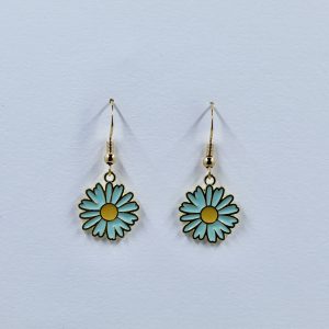 Sky Blossom Daisy Dangle Earrings