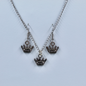 Midnight Crown Jewelry Set (Necklace and Earrings)