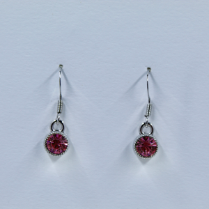 Dazzling Birthstone Hue Rhinestone Drop Earrings