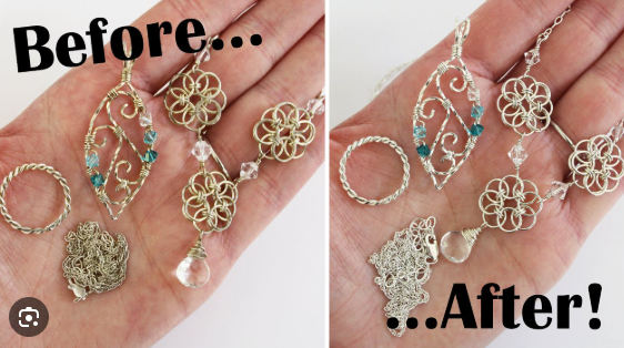 Professional jewelry cleaning supplies for home use: dish soap, baby toothbrush, and microfiber cloth.