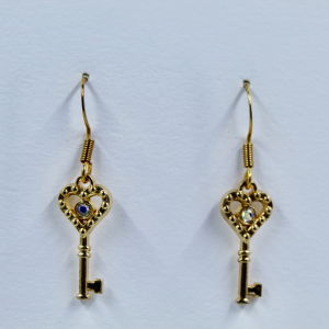 Secret Garden Key Drop Earrings